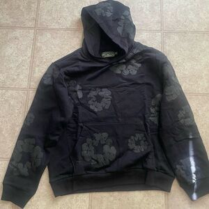 Black denim tears monochrome hoodie